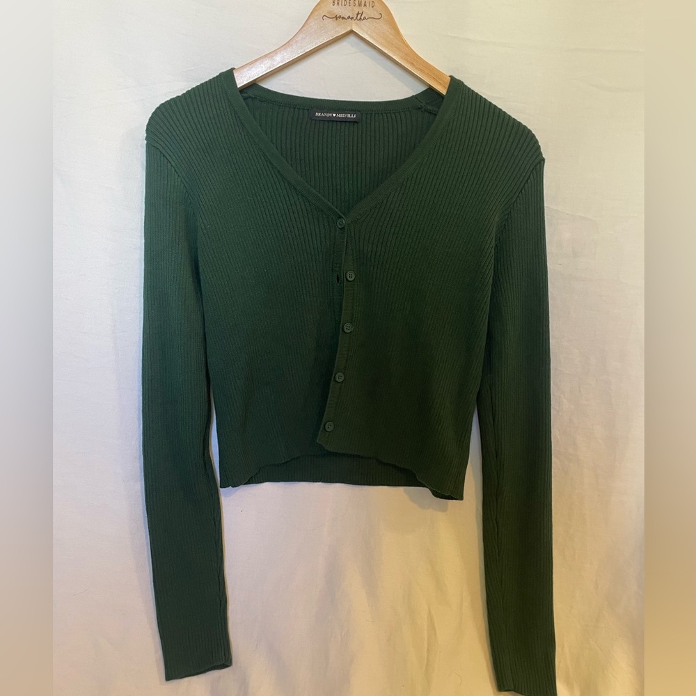 BRANDY MELVILLE GREEN CARDIGAN